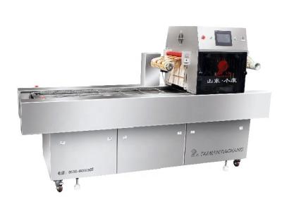 China Automatic Continuous Tray Chicken Packing Machine Tray Vacuum Skin Packaging Machine Fresh Food Skin Wrapping Machine for sale