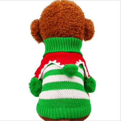 China Merry Christmas Sustainable Soft Acrylic Sweater With Hairball Custom Pet Christmas Sweater for sale