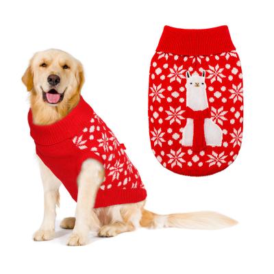 China Amazon Pet Alpaca Sweater Holiday Dog Sustainable Designer Christmas Jumper Knitted Dog Jumpers for sale