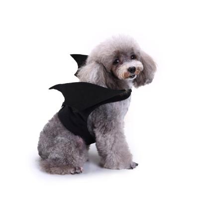 China Viable Wholesale Funny Black Bat Dog Halloween Costume Pet Clothes Small Dog Costumes For Dogs for sale