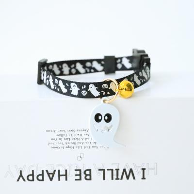 China Halloween Pet Collar Series Small Stocked Cat Necklace Luxury Cat Bell Cute Collars With Detached Buckle for sale