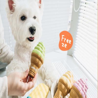 China Laroo Summer Silicon Dog Chew Toy Ice Cream Ice Pack Dog Chew Cooling Toys for sale