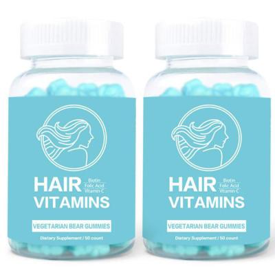 China Bear Organic Vegan OEM Private Label Vegan Vitamins Biotin Multivitamin Hair Growth Gummies For Hair Loss for sale