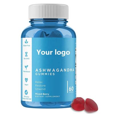 China Improve Memory or Sleep Free Sample Promote Blue Bottle Ashwagandha Gummie of Calm Ksm66 Golo For Women Gold Gummies for sale