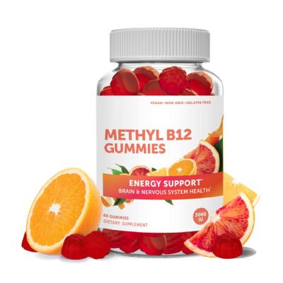 China Other Hot Selling Methyl B12 Gummies For Adults Non-GMO Paleo Organic Gummy Vegan No Corn Syrup Natural Vitamins For Energy Support for sale