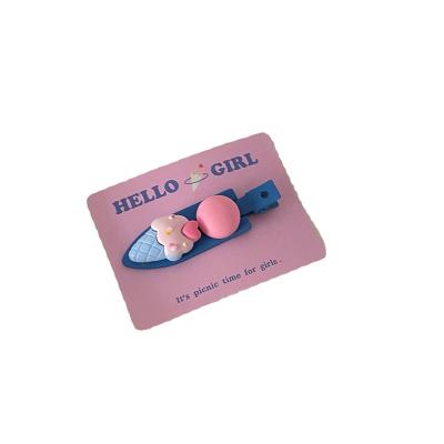 China Professional Hair Decration Salon No Bend Hair Cuts Lovely Children Bread Dessert No Crease Traceless Hairpin for sale