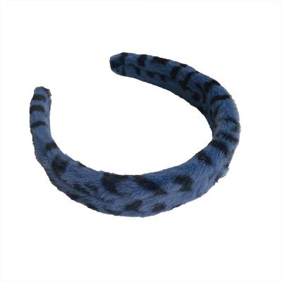 China Luxury High Quality Fur Hair Accessories Girls Headbands Women Sexy Leopard Headband for sale