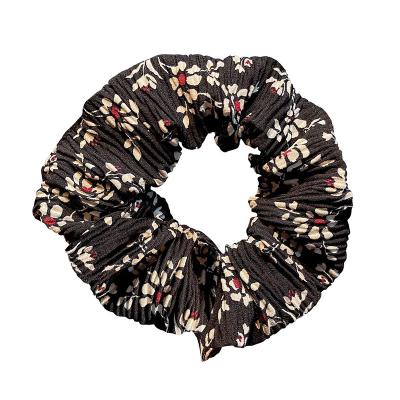 China New Fashion Hot Sale Scrunchies Holder Soft Cotton Floral Hair Ties Large Hair Scrunchies For Girls for sale