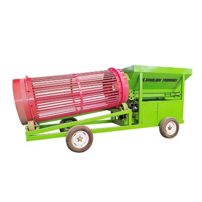 China Customization Mobile Rotary Firewood Trommel Screen with Less Than 300mm Feeding Size for sale