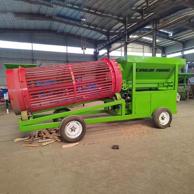 China High Capacity Circular Trommel Rotary Drum Screen Separator with Two Vibration Motors for sale