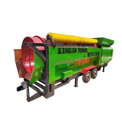 China Mulch Manufacturing Plant Household Waste Recycling Machine with Mobile Trommel Screen for sale