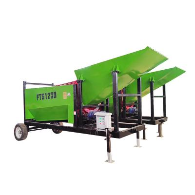 China Two Vibration Motor Portable Firewood Trommel Screen for Hassle-Free Farming for sale