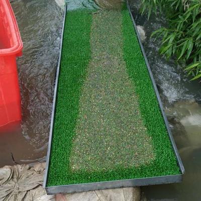 China 15m*1m*30mm Plastic Mat for Gold Rush Mining Sluice Box Alluvial Gold Synthetic Turf for sale