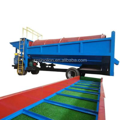 China Alluvial Gold Mobile Trommel Gold Wash Plant Trommel Screen for Mine Gold Separation for sale