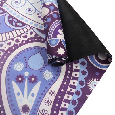 China Bodybuilding Fitness Natural Rubber Suede Yoga Mat Travel Yoga Mat For Yoga Mat High Density Washable High End Pilates for sale