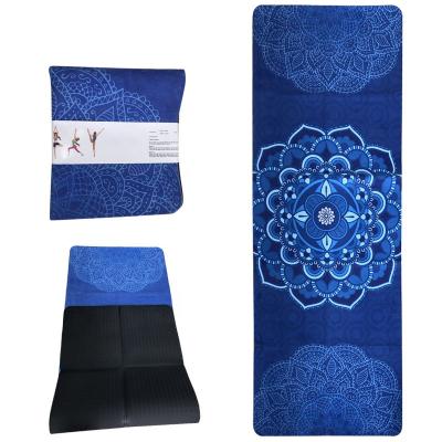 China Eco-Friendly Bodybuilding Fitness Suede Yoga MA Yoga Accessories Equipment Tape Suede Yoga Mat for sale