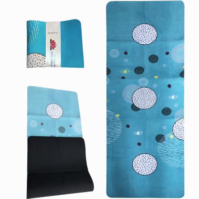 China Bodybuilding Fitness Yoga Pilates Suede Band Mat Yoga Rubber Nature and Microfiber for Yoga Pilates for sale