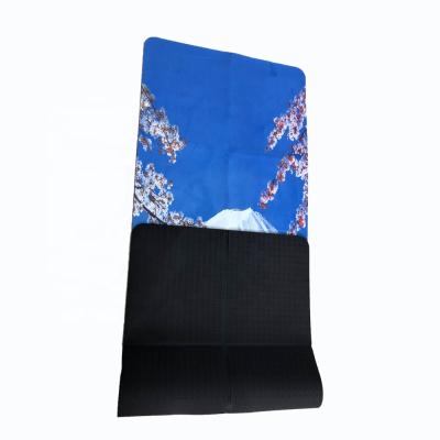 China Durable Printed Suede Yoga Mat Mat Yoga Exercise Equipment Suede Tape Yoga Mat for sale