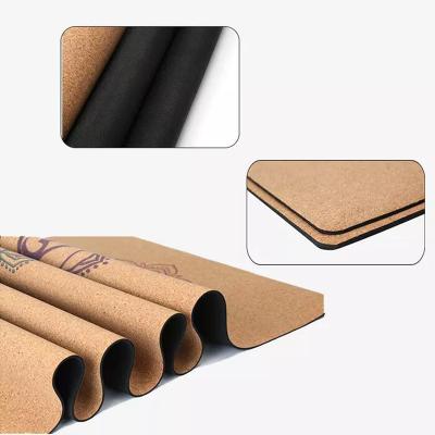 China Eco-Friendly Yoga Balance Mat Cork Natural Rubber Yoga Mats Pilates for sale