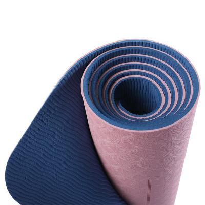 China Double Layers Custom Wholesale Construction Fitness Label Tape Yoga Mat, Yoga Mat for sale