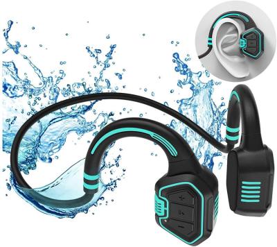 China IP68 Bone Conduction Earphone IP68 Waterproof Open Ear Waterproof Headphones BT 5.1 Wireless Headset with Built--in 16G Memory for sale