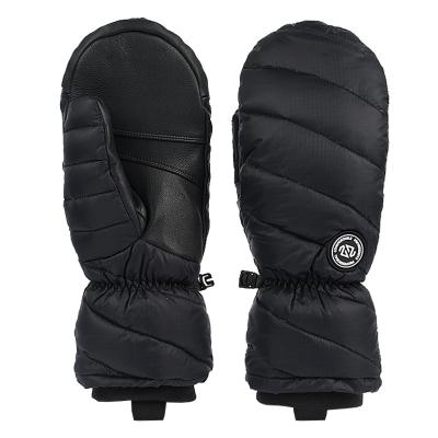 China Casual Thermal Cold Weather Ski Gloves Water Resistant Winter Mitten Down And Fleece Gloves With Conductive Thumb Tip for sale