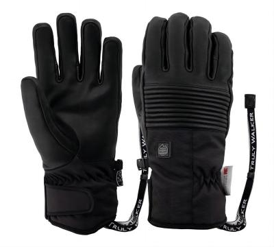 China Men Anti-skid Casual Leather Leather Motorcycle Insulated Glove Skiing Gloves Full Finger Riding for sale