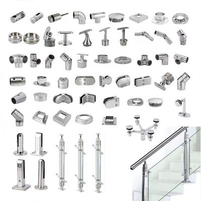 China Factory Direct 304 316 Glass Railing Clip Clamp Stainless Steel Railing Trims Stair Railing Contemporary Direct Glass Frameless Pin for sale