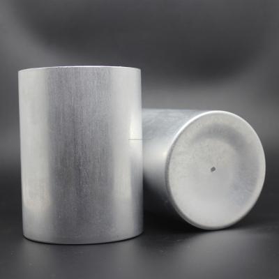 China Candle Making Aluminum Round Pillar Candle Mold With Wick Pin for sale