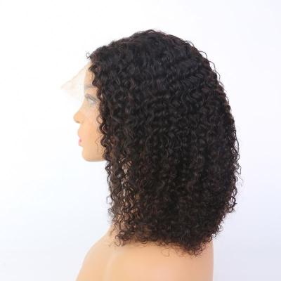 China Brazilian Curly Deep Loose Wave Virgin Hair Lace Band Curly Transparent Hair Wig for sale