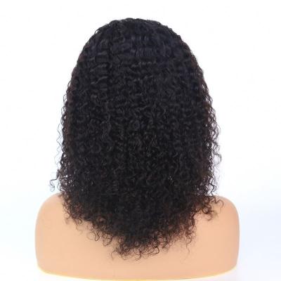 China Kinky Curly Virgin Hair Wig Lace Closure Wigs Double Curly Brazilian Curly Drawn Wig 100% Virgin Hair For Black Women for sale