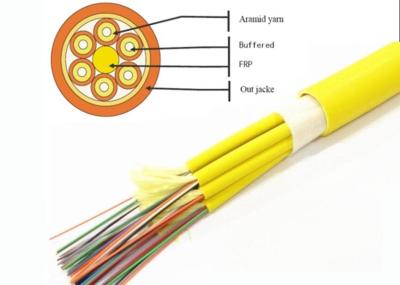 중국 탈주는 단단히 광학 섬유 케이블 2 - 24 섬유 조사 PVC/LSZH 재킷 GJPFJV를 부드럽게 했습니다 판매용