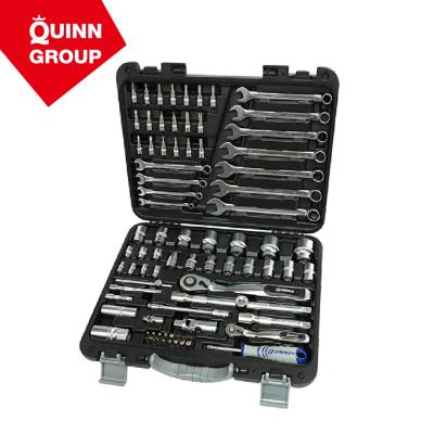 China 100% Quinnco 82-PC Socket Wrench Tool Kits Household M.I.T. Auto Repair Socket Tool Kit for sale