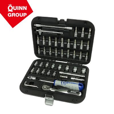 China Quinnco 47-PC Household Tool Kit 1/4 Inch Drive Socket Wrench DIY Tool Kit, M. 100% I.T. Socket Set for sale