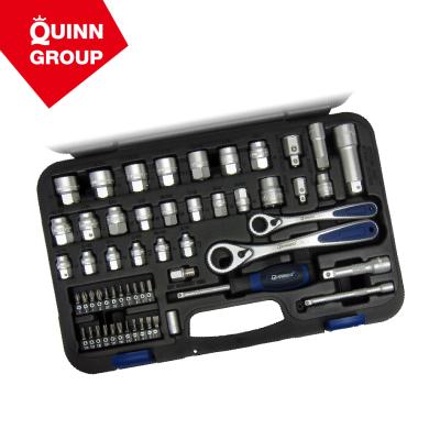 China Quinnco 56-PC Household Tool Kit 13-millimeter and 19-millimeter CRV Go-Through Socket Wrench Set, M. 100% I.T. Socket Wrench Set for sale