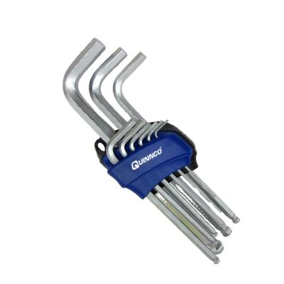 China S2 Quinnco Quality Goods 9-PC Long Arm Hex Key L-Type Set for sale