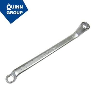 China Industrial Auto Repair Quinnco 30 x 32 mm 75 Degree Offset Double Ring Spanner, CR-V Double-End Wrench for sale