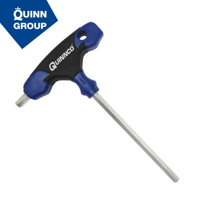 China Chrome Vanadium Quinnco CR-V Double Allen Wrench Steel T-Handle for sale