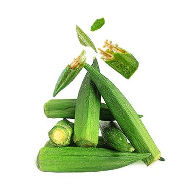 China Natural high quality vf dried okra vegetable dehydration of pulses okra chips for sale