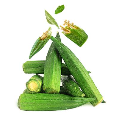 China Regular Okra Chips Healthy Snacks VF Dried Okra Chips Snacks Freeze Dried Okra Vegetable and Vegetable Fruit for sale