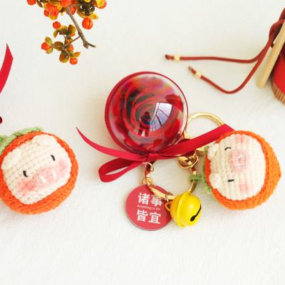 China Designs 2022 New Arrivals Hot Sale Durable Preserved Rose Key Rings for sale