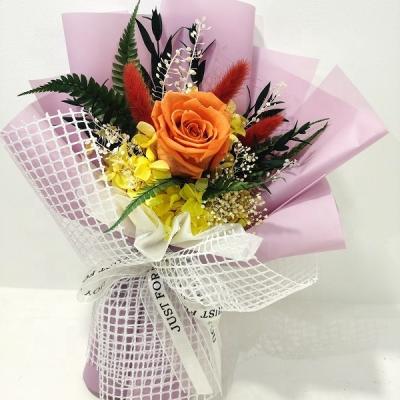 China Wholesalers Mixed Bouquet Colorful Rose Hot-selling Beautiful Eternal Bouquet For Valentines Day Gift for sale