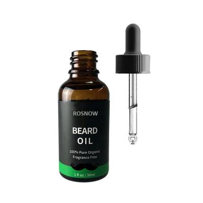 China OEM Wholesale Natural Plant Extract Refreshing Essential Men's Beard Oil For Hair Growth for sale