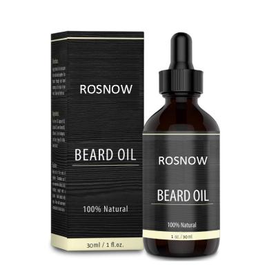 China Moisturize Rosnow Best Private Label Natural Organic Effective Growth Smoothing Beard Oil Kit With Own Label For Men for sale