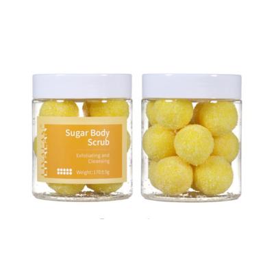 China Exfoliator Recommend Flavor Bulk Facial Body Fruit Vegan Exfoliator Cubes Foaming Ball Sugar Scrub for sale