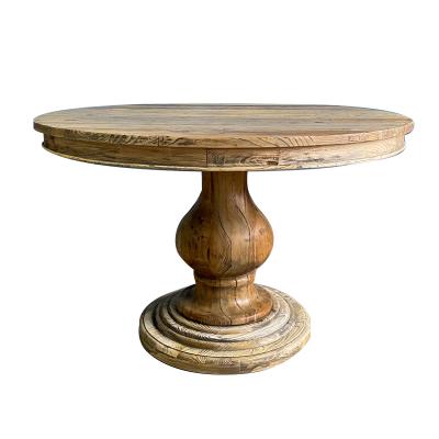 China Large Oak Wedding Event Rental Wooden Round Dining Table for sale