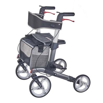 China New Design Hot Sales 180KG Medical Walker Rollator With Storage Bag And 51*23CM Seat Soft Compact Package for sale