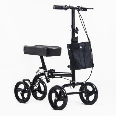 China Aluminum Knee Scooter Steerable Knee Walker Crutch Alternative With Double Brake System for sale