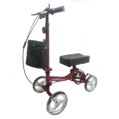 China 2021 New Lightweight Patent Knee Walker Steerable Knee Scooter With Knee Rest Pad And Shopping Bag Knee Walker for sale