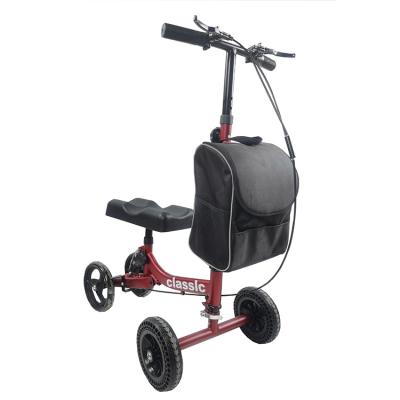 China Lightweight Knee Walker Knee Scooter Walker in Physiotherapy Equipment with Full Rubble Wheels Knee Walker for sale